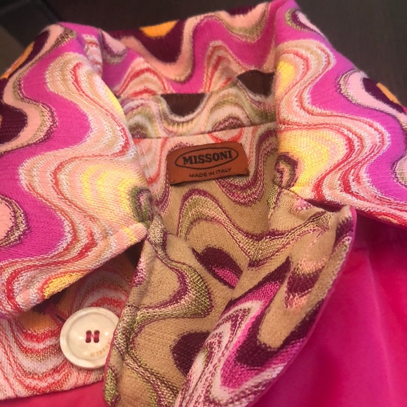 MISSONI Kids Pink and Swirl Knit Reversible Coat, Sz 8 - Picture 7 of 8